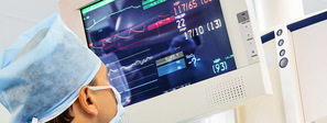 doctor looking at ekg 